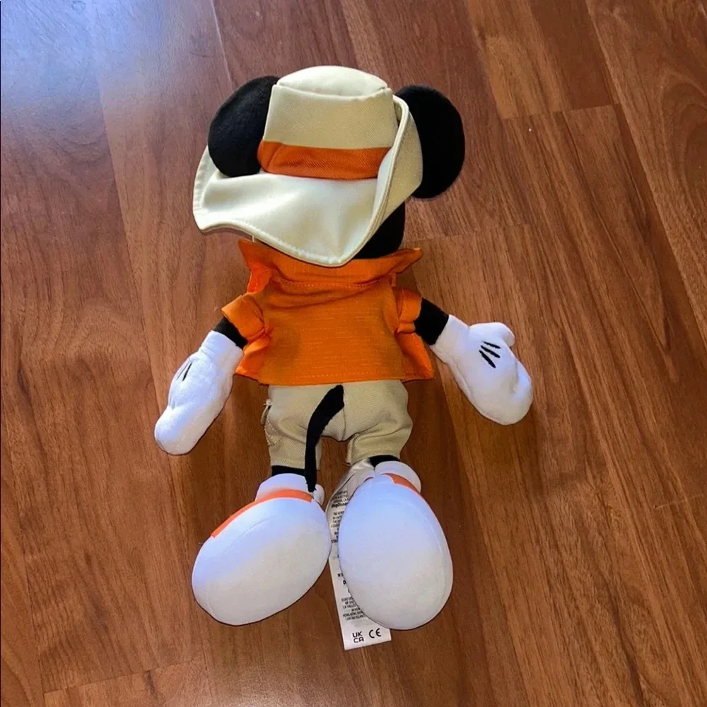 Disney Mickey Mouse Plush Orange Black Stuffed Animal